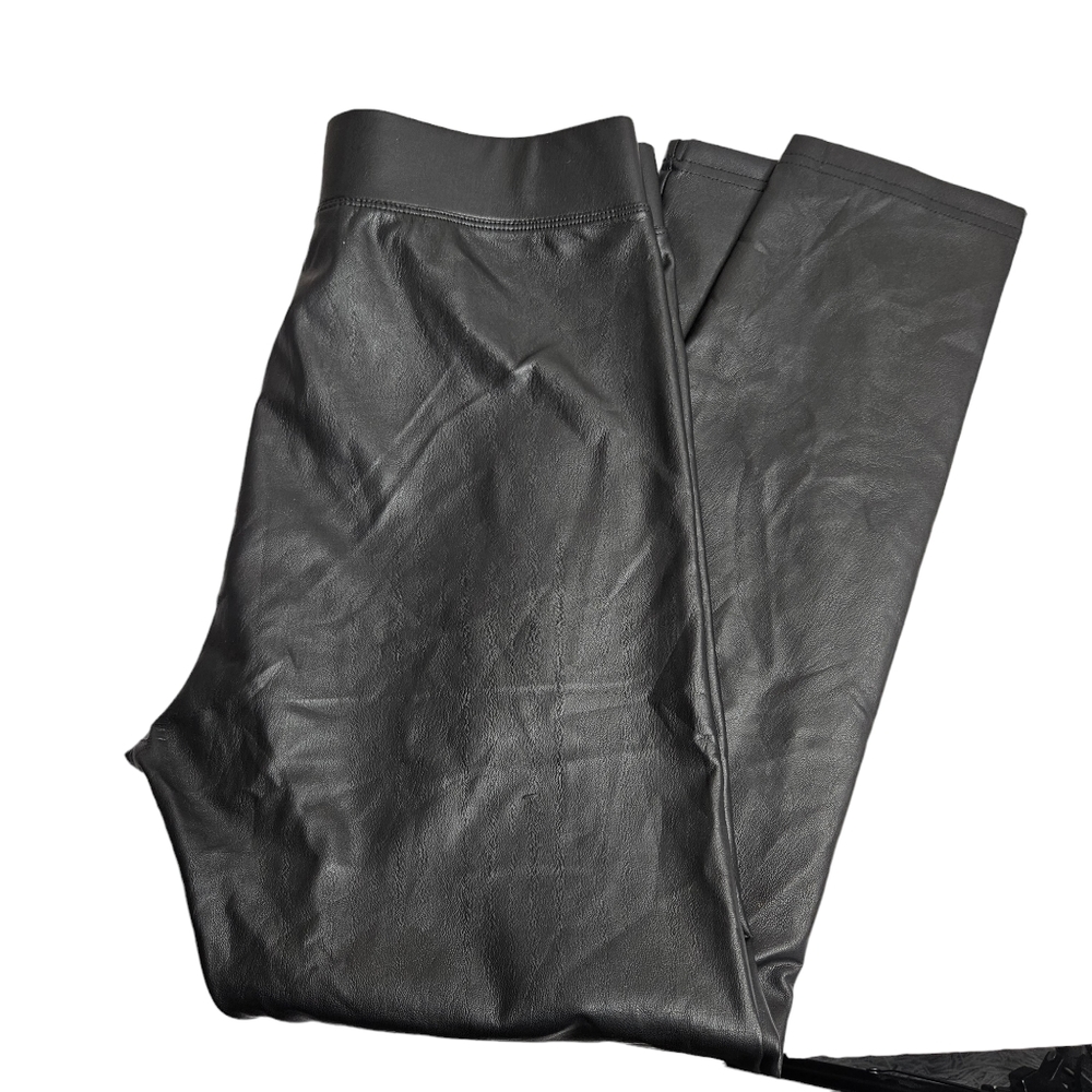 CI Sono Black Faux Leather Leggings Stretch Vegan Leather NWOT Ladies Size XL - Picture 6 of 11